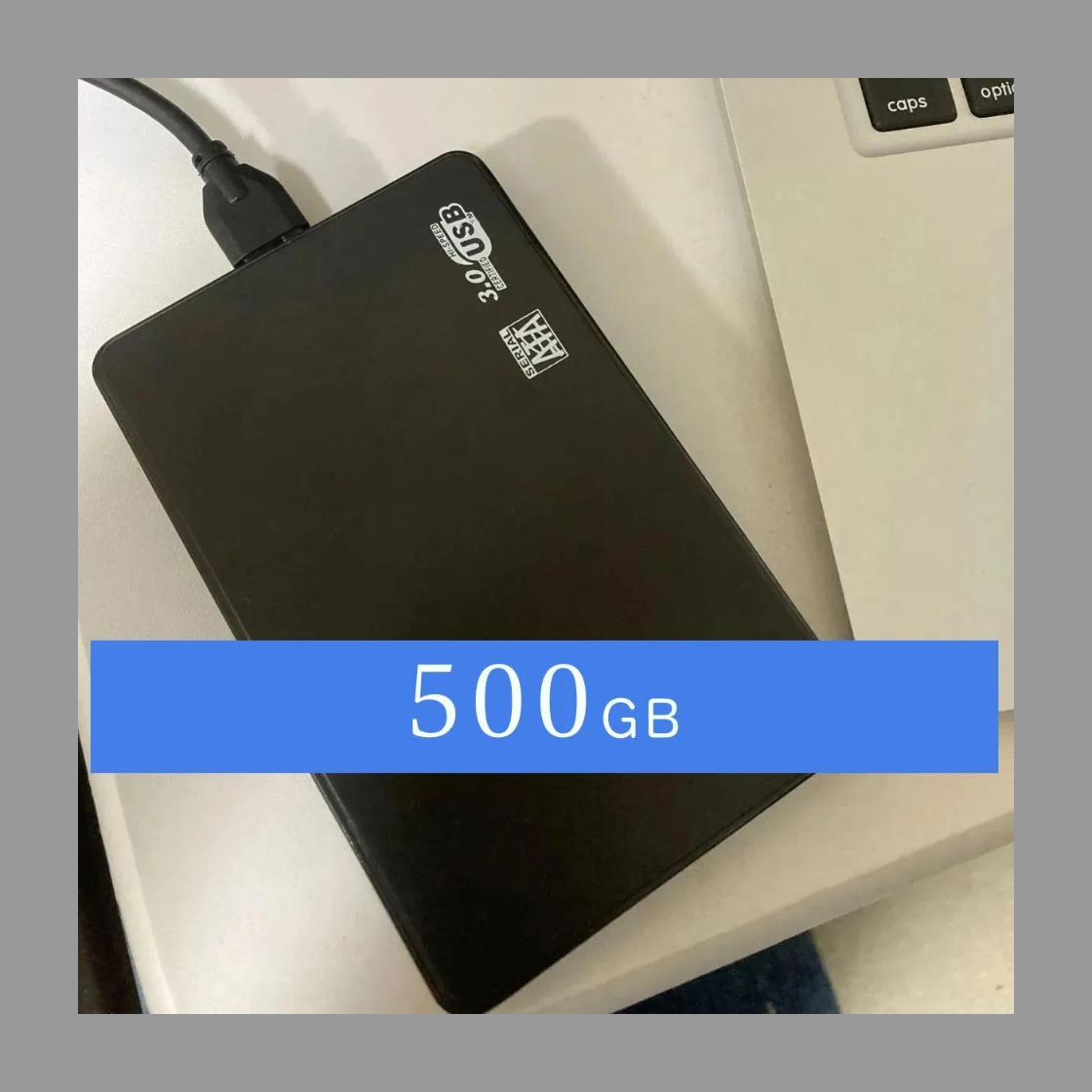 【外付けHDD 500GB】中古HDD再利用｜USB3.0対応｜サステナブルなデータ保存に最適