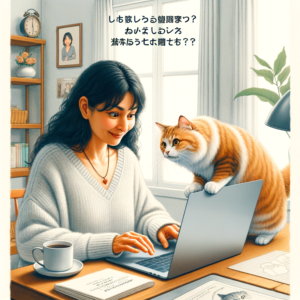 ノートパソコンと猫